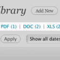 The new media library sort options.